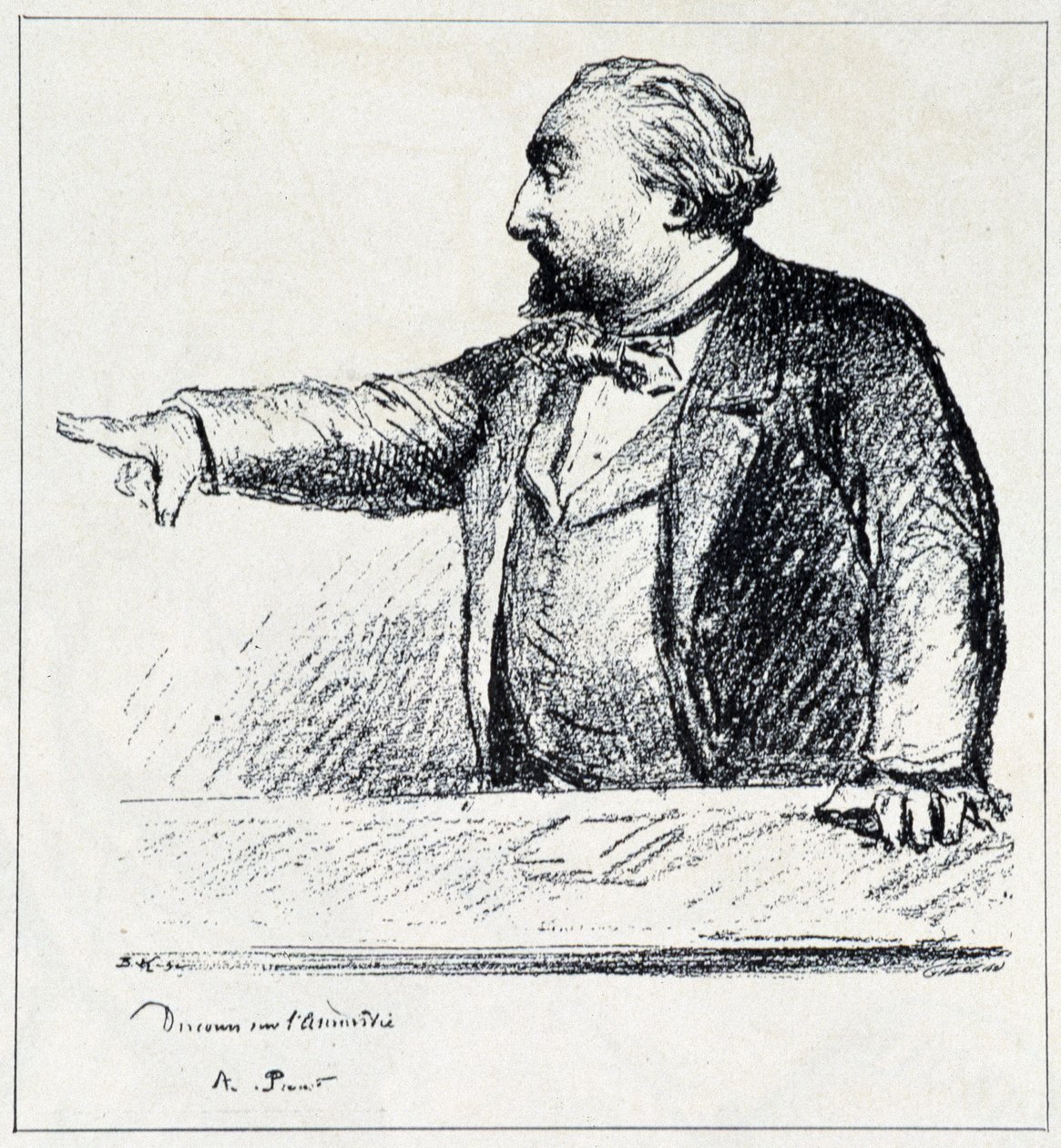 Gambetta dando su discurso sobre la Amnistía de Unknown artist