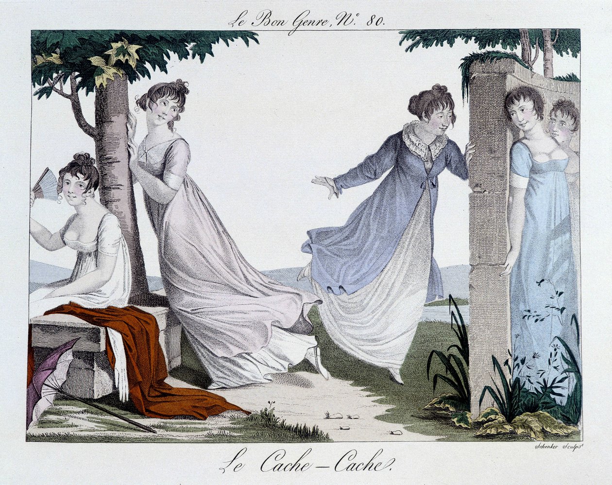 Juego de escondite (Cache Cache) - en "Le Bon genre", n°80, principios del siglo XIX de Unknown artist