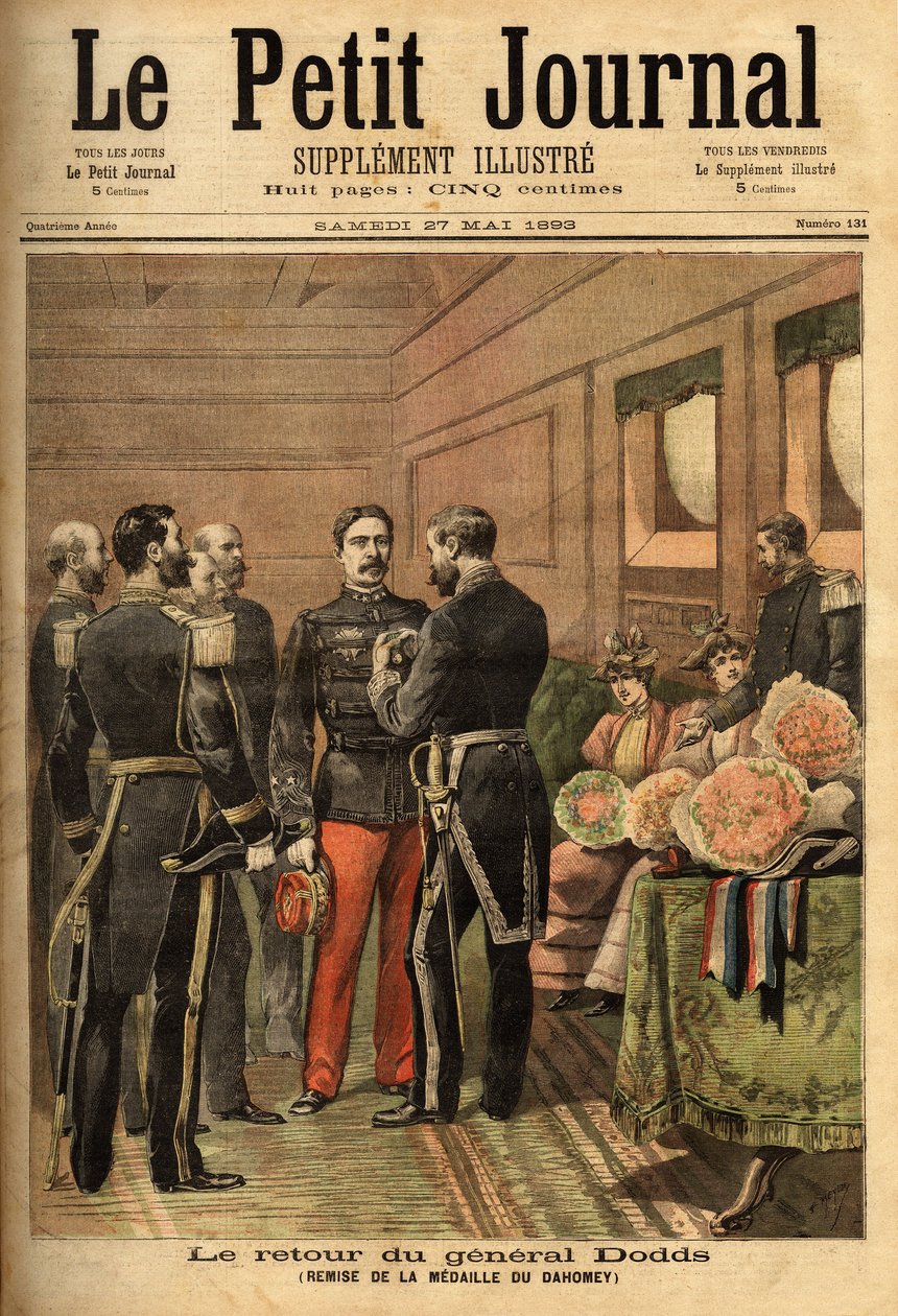 General Alfred Dodds (1842-1922), después de haberse distinguido durante misiones en Indochina y pacificar Senegal, dirigió la campaña de Dahomey y recibió la medalla de Dahomey, presentada por el Comisionado General de la Marina Hanes. Colección Selva de Unknown artist