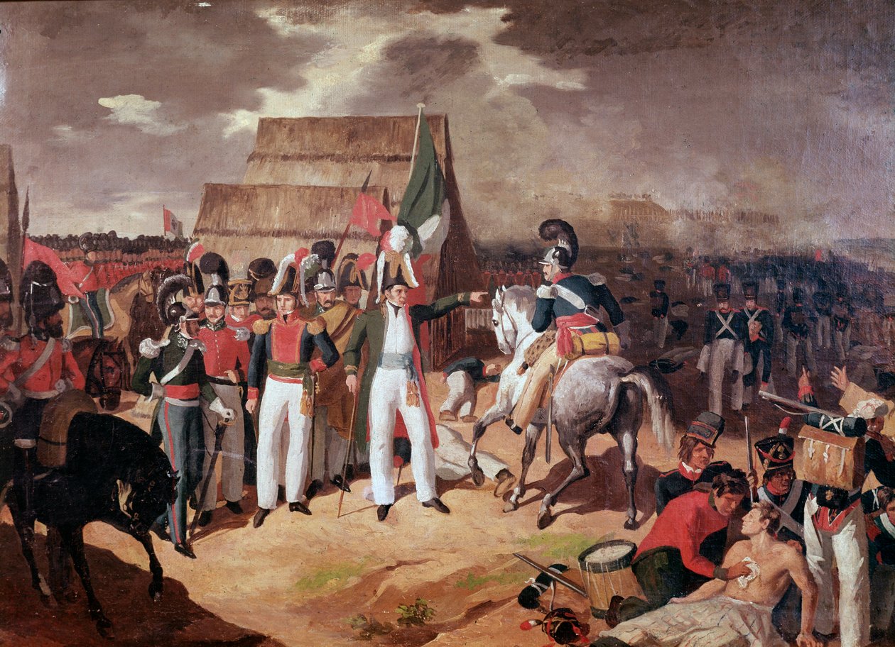 General Antonio López de Santa Anna (1794-1876) militar y político mexicano durante la batalla contra los españoles en Tampico de Unknown artist