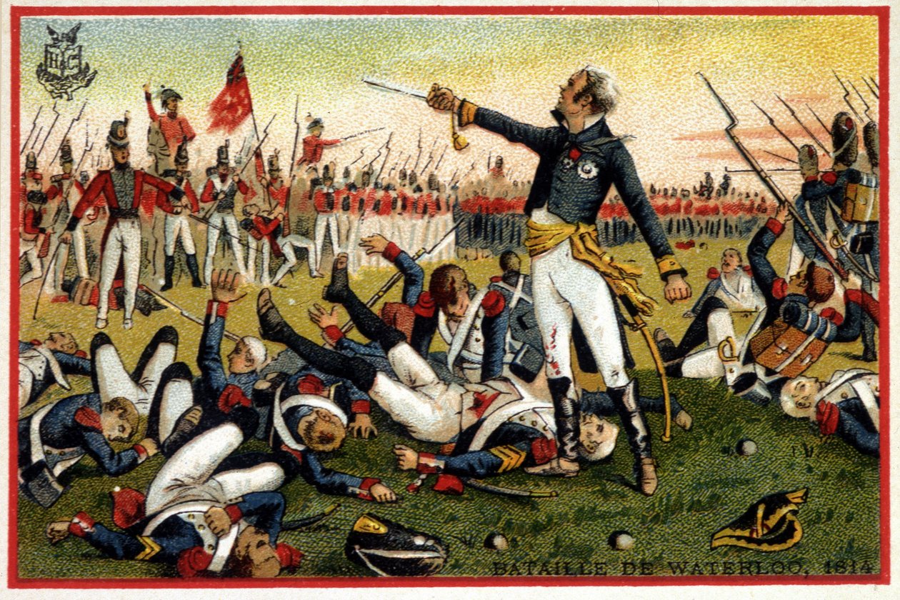 El General Cambronne en la Batalla de Waterloo (1815) - cromolitografía, finales del siglo XIX de Unknown artist