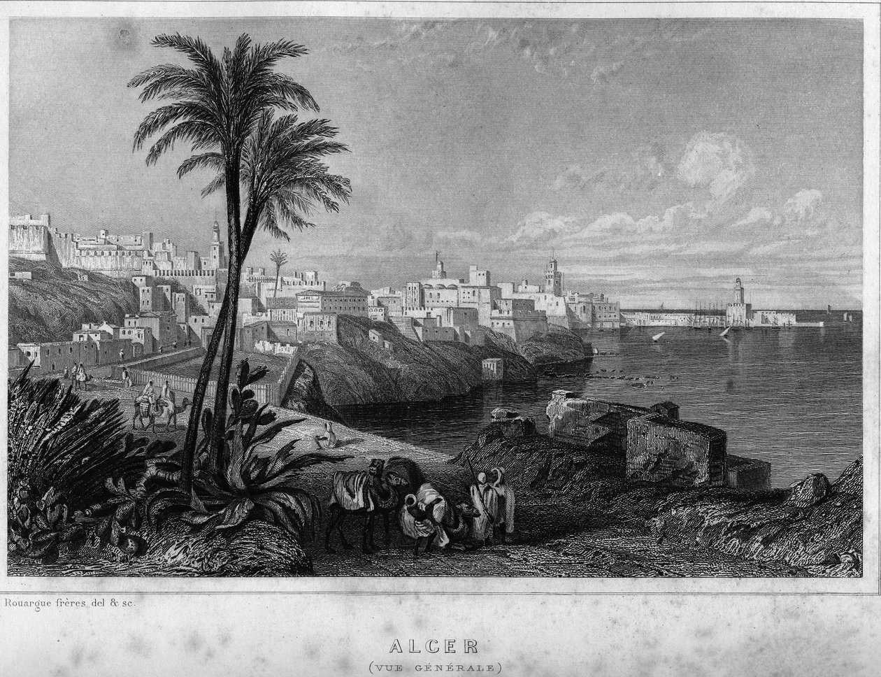 Vista general de Argel en el siglo XIX, en “Algerie ancienne et moderne” de Léon Galibert de Unknown artist