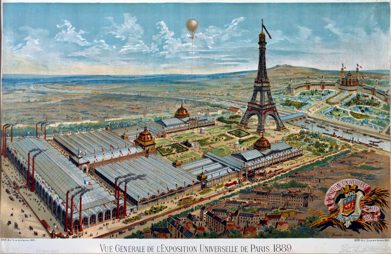 Vista general de la Exposición Universal de París de 1889 de Unknown artist