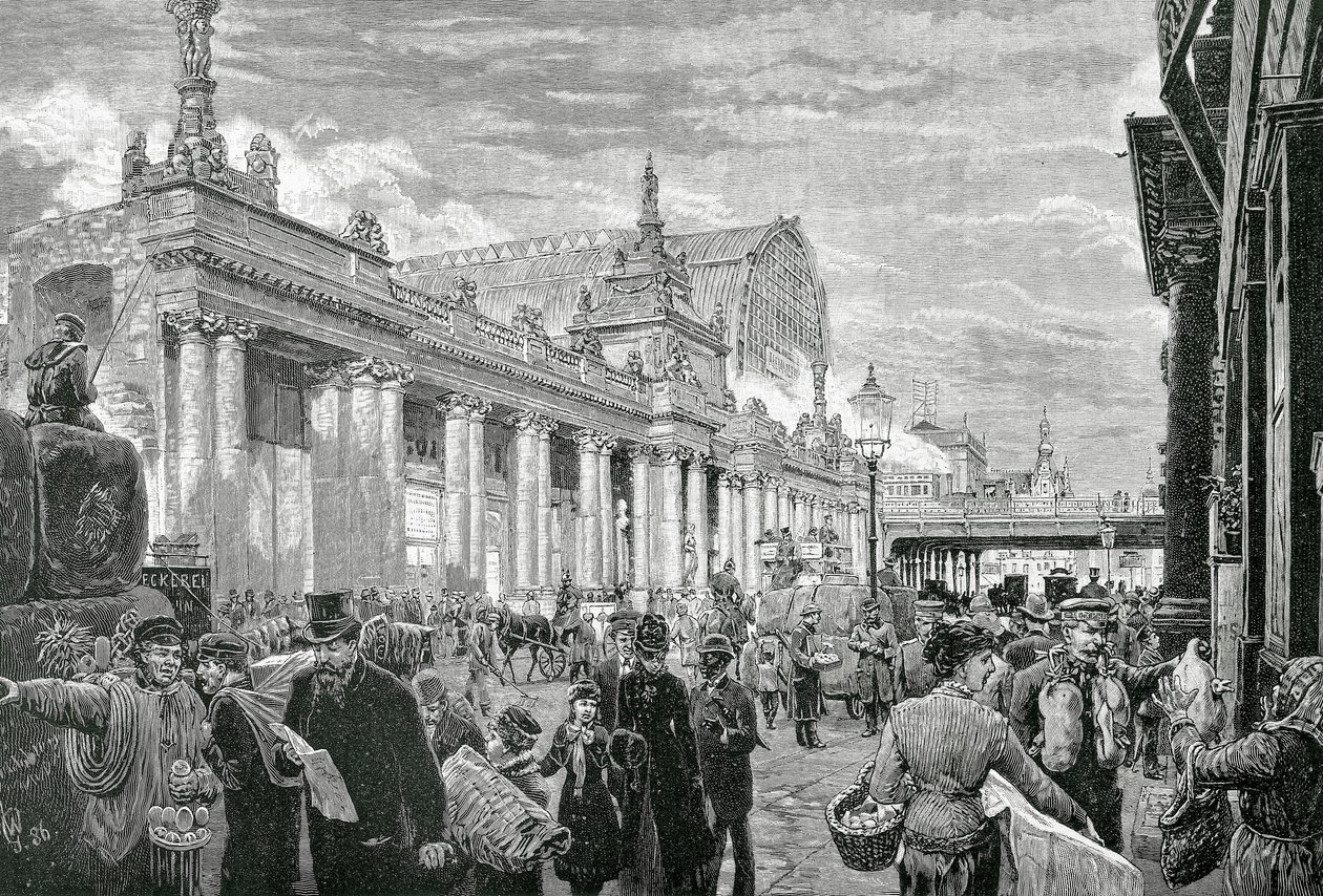Imperio Alemán o Segundo Reich (1871-1918): Manifestación socialista en la Plaza del Mercado de Berlín, 25 de febrero de Unknown artist