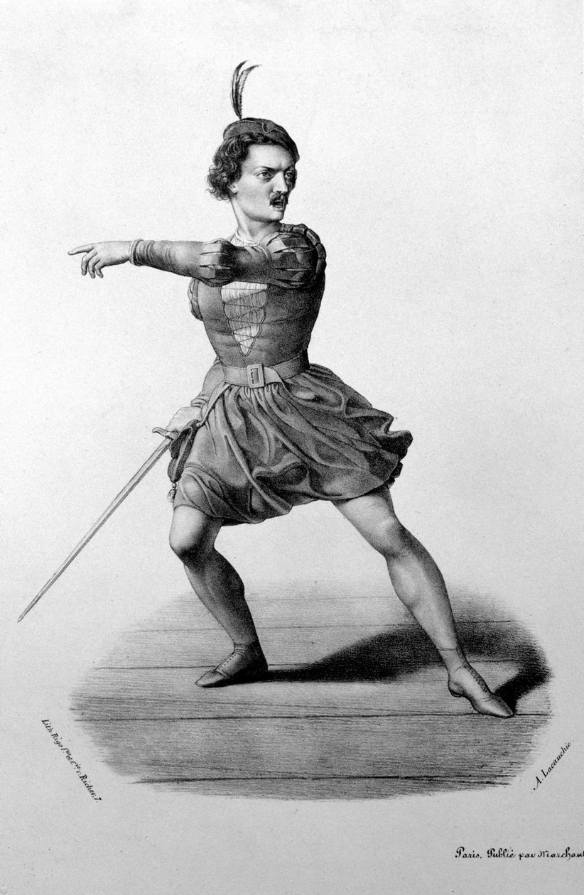 Gilbert-Louis Duprez (Gilbert Louis) en el papel de Arnoldo en la ópera “Guillaume Tell” (Guillermo Tell) de Gioacchino Rossini de Unknown artist
