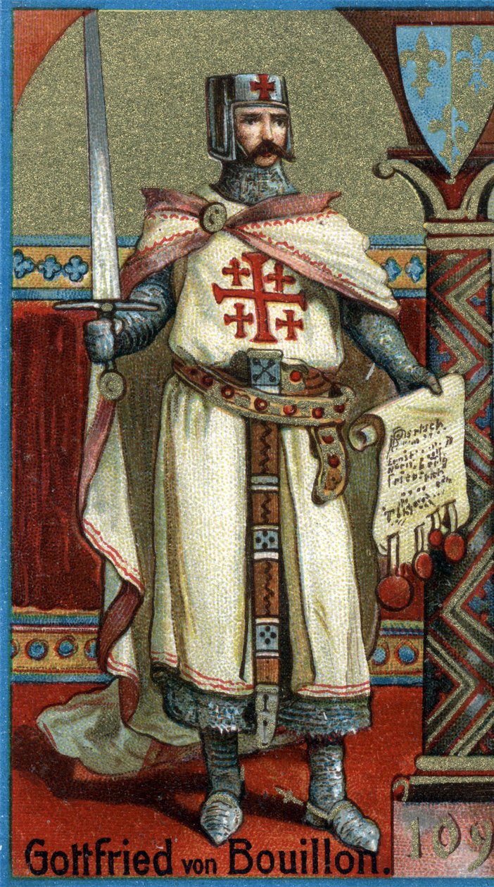 Godofredo de Bouillón (1061-1100) Duque de Baja Lorena y primer gobernante cristiano en Jerusalén después de la Primera Cruzada (1096-1099) de Unknown artist