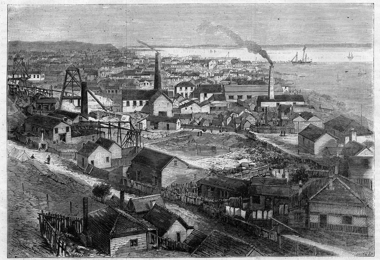Minas de oro de Grahamstown en Nueva Zelanda (Nueva Zelanda) de Unknown artist