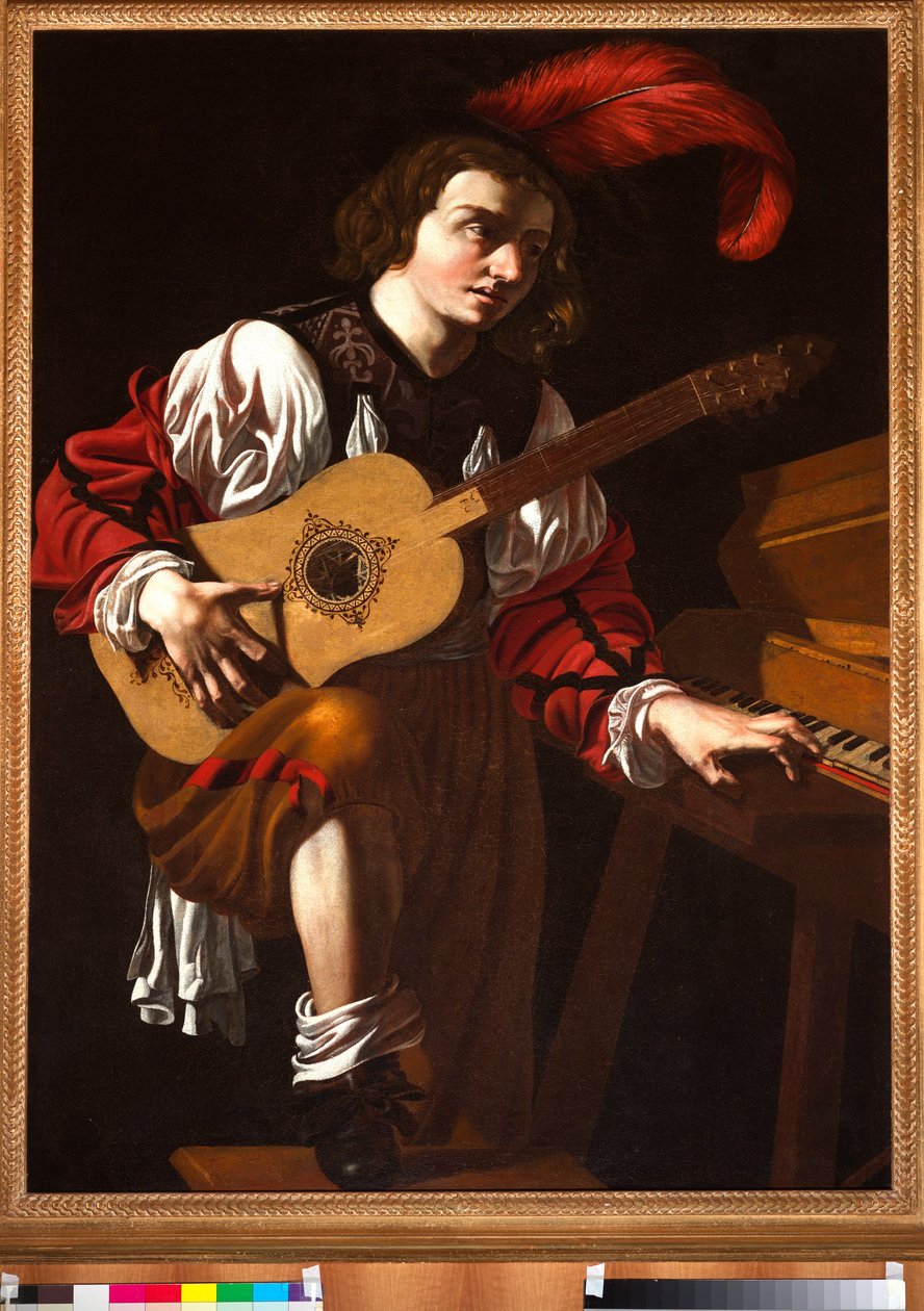 Guitarrista (óleo sobre lienzo) de Unknown artist