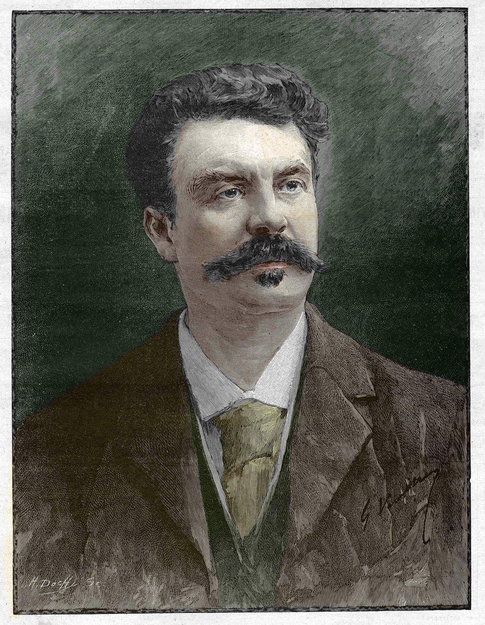 Guy de Maupassant (1850-1893), escritor francés de Unknown artist