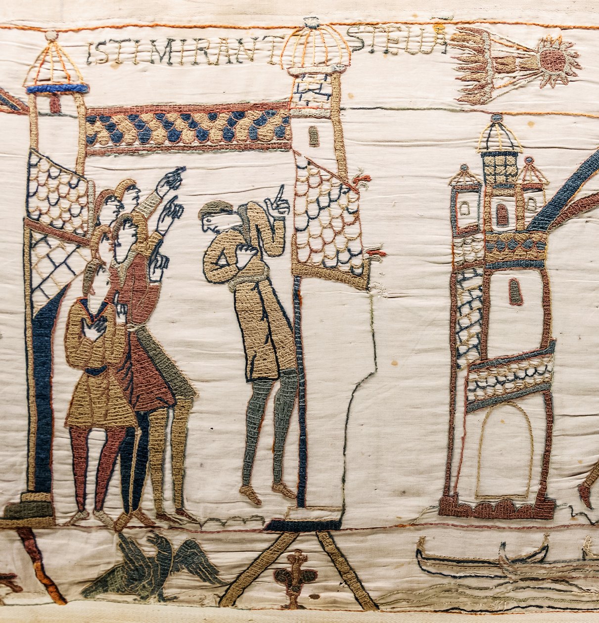 Cometa de Halley y Harold recibiendo malas noticias, Tapiz de Bayeux de Unknown artist