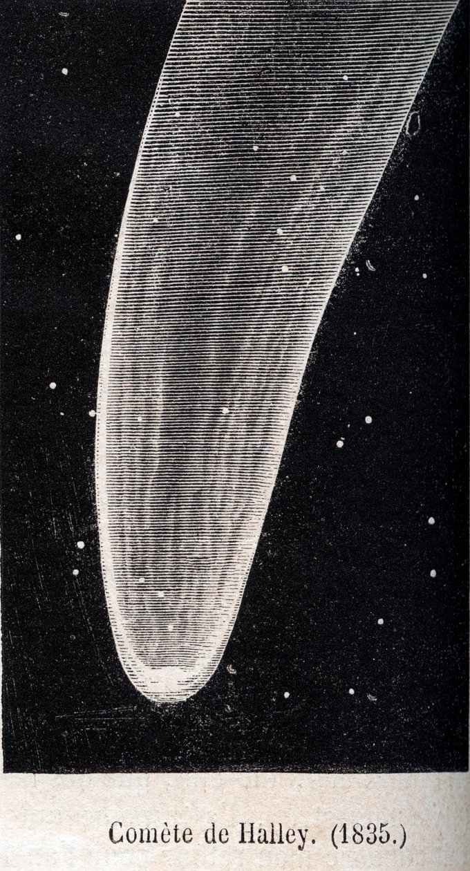El cometa de Halley 1835 - grabado alrededor de 1867 de Unknown artist