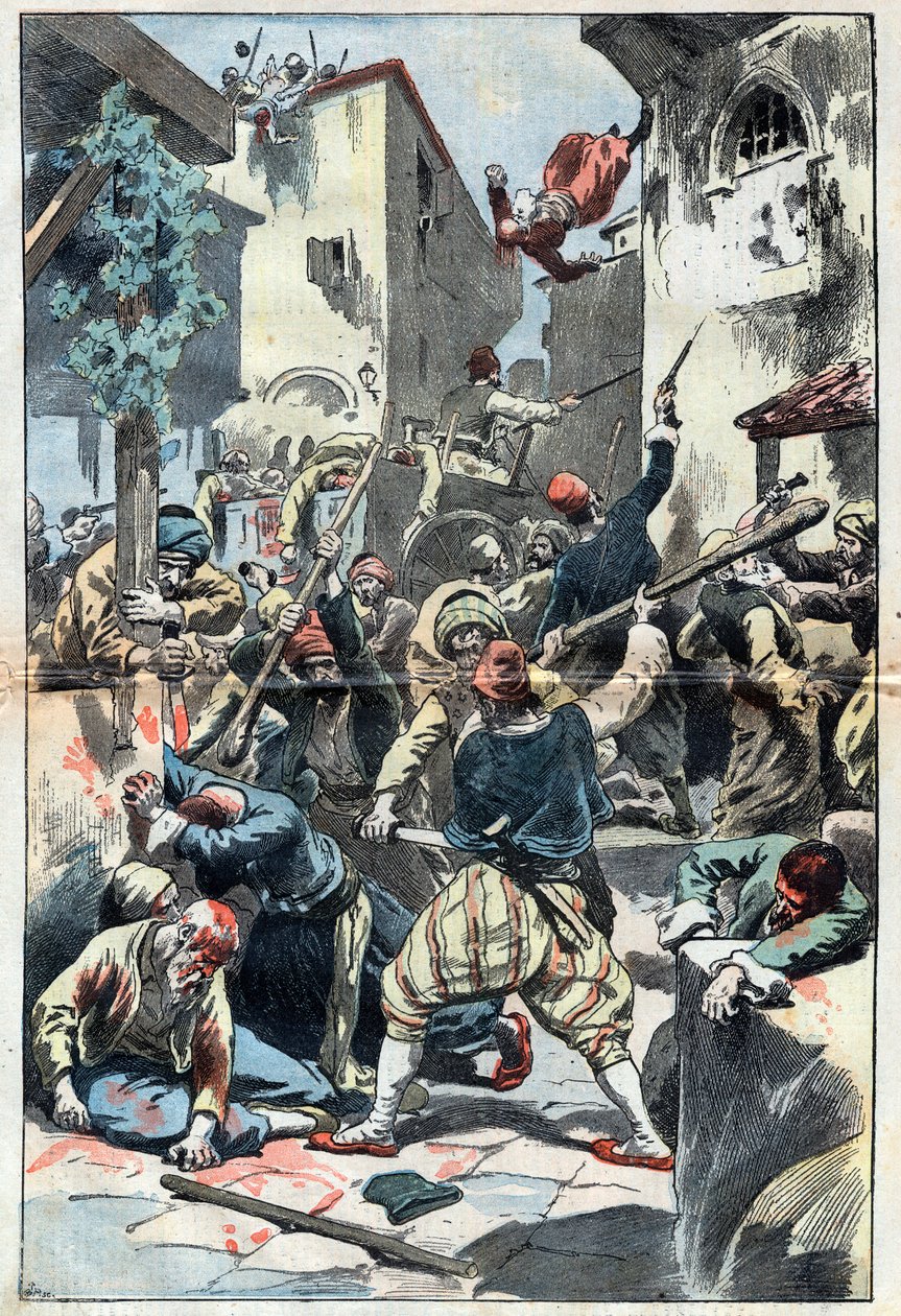 Masacres hamidianas: la masacre de armenios en Constantinopla de Unknown artist