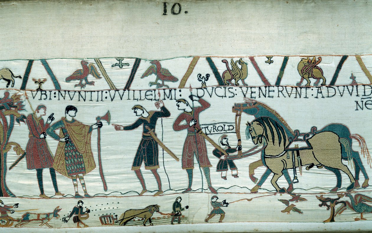 Harold, que vino a informar al Duque de Normandía Guillermo el Conquistador (1027-1087) que sería sucesor al trono de Inglaterra a la muerte de Eduardo el Confesor, fue tomado prisionero por el Conde Guy de Ponthieu. de Unknown artist