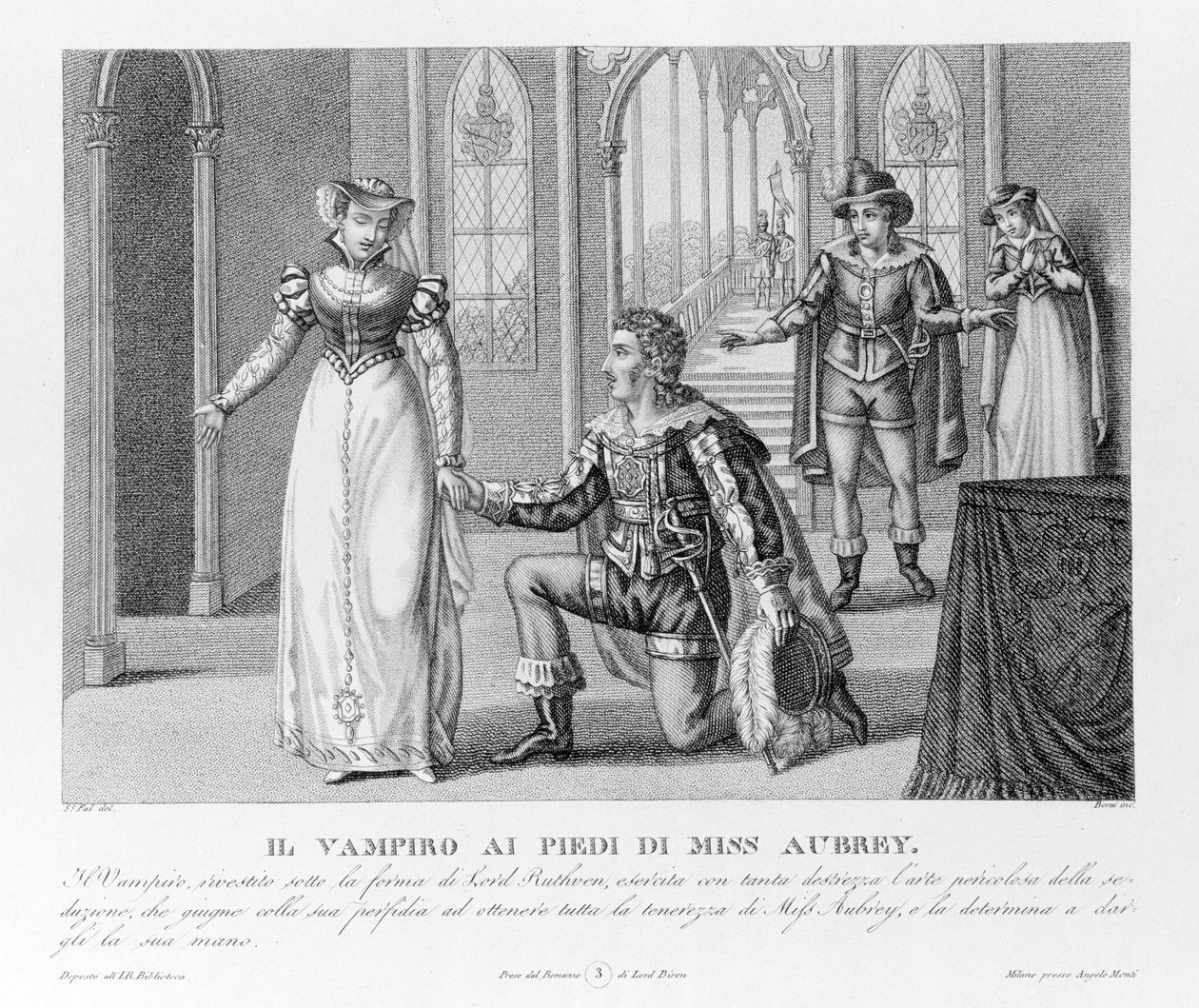 Venganza celestial - según el nuevo “El Vampiro” atribuido primero a Lord Byron (1788-1824), poeta inglés, luego a su secretario Polidori. 1816. de Unknown artist