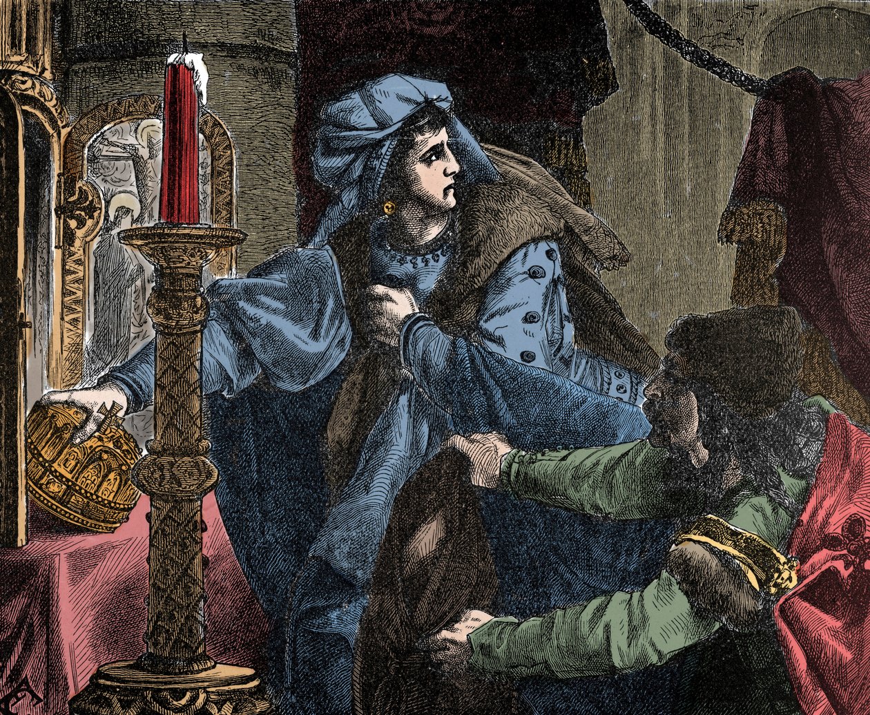 Helene Kottanner (1439-1440) roba la corona real de San Esteban en 1440 de Unknown artist