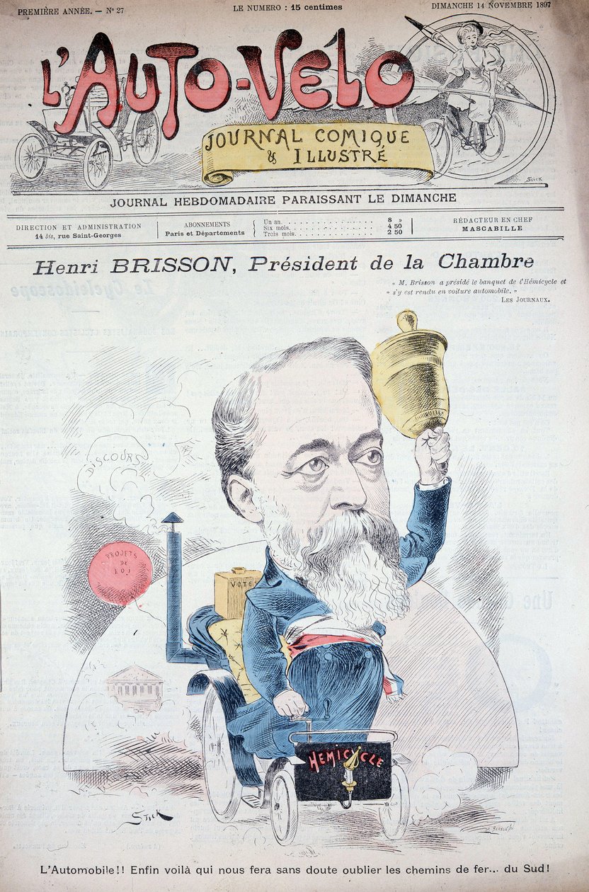 Henri Brisson en automóvil (presidente de la cámara) - en “l