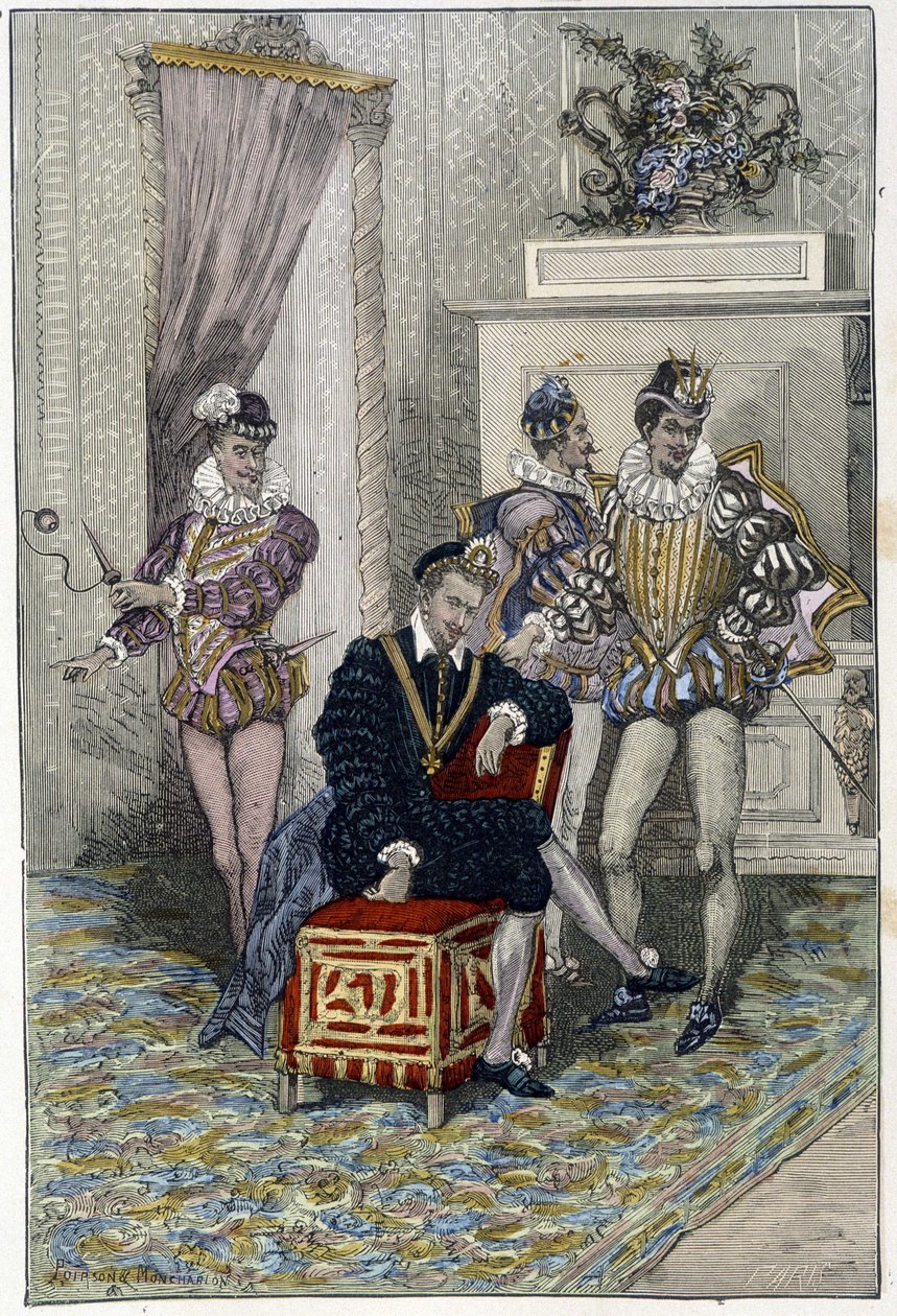 Enrique III (1551 - 1589) y sus favoritos de Unknown artist