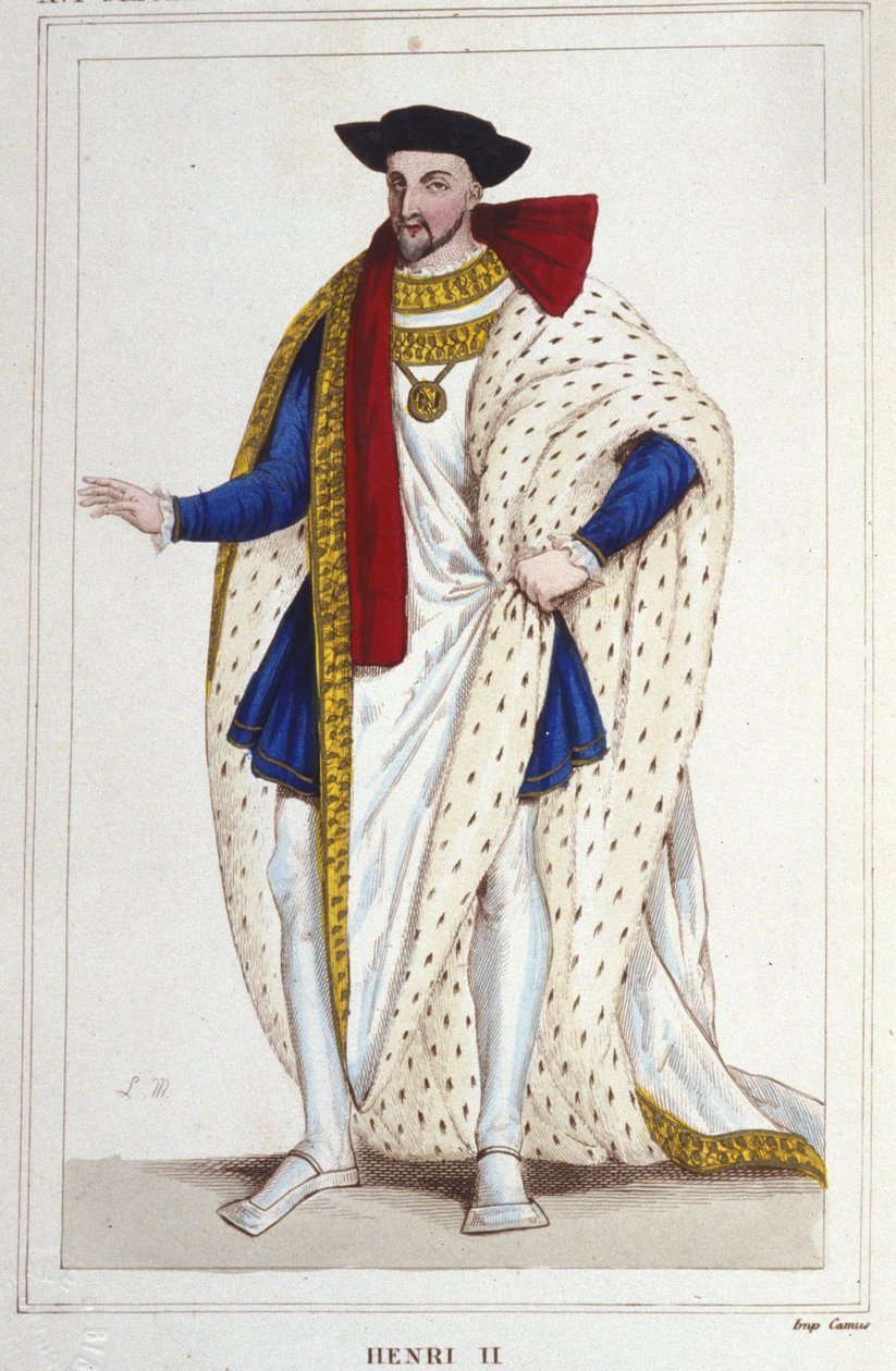 Enrique II, Rey de Francia (1519 - 1559) grabado de 1830 de Unknown artist