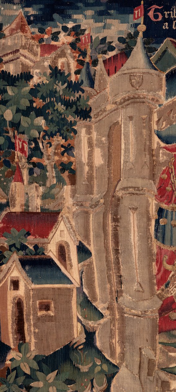 Historia de San Piat y San Eleuterio, Escena 14: La peste está aplastando la ciudad de Tournai (detalle) de Unknown artist