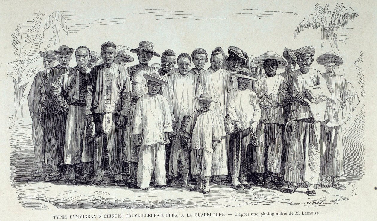 Historia de las colonias francesas: inmigrantes chinos trabajando en Guadalupe de Unknown artist