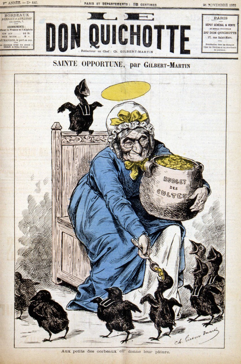 Santa Oportuna y el presupuesto de cultos: a los pequeños cuervos les da su pastura de Unknown artist