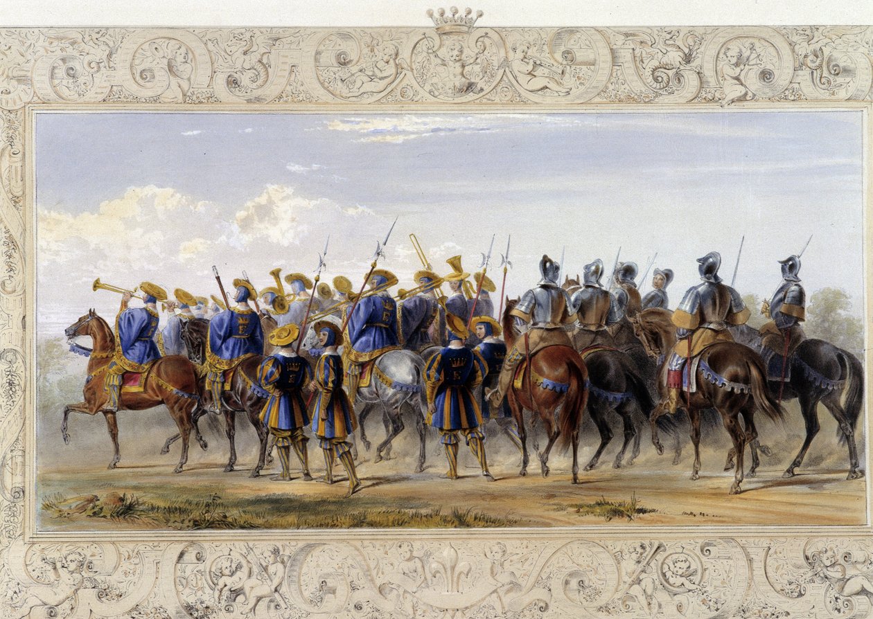 Guardias a caballo - en "Caballero de Inglaterra" por J. Whatman, ed. T. M