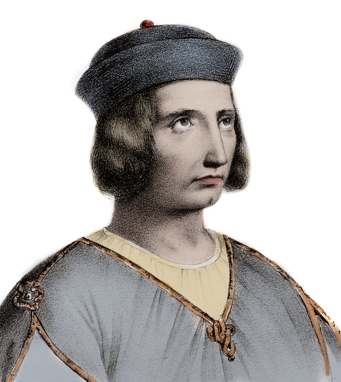 Humberto III, Conde de Saboya - Humberto III de Saboya (Humberto III de Maurienne) el Bendito 1136-1189 - grabado de Unknown artist