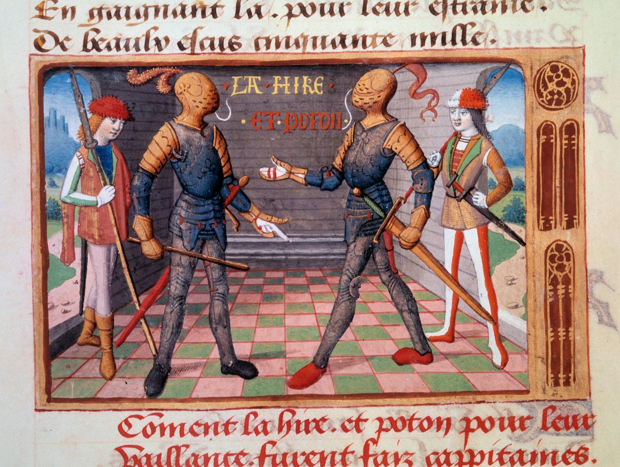 Guerra de los Cien Años: Etienne de Vignoles, conocido como La Hire, y Jean Poton, señor de Xaintrailles, compañeros de Juana de Arco, son nombrados capitanes de Unknown artist
