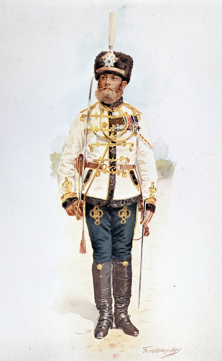 Húsar de la Guardia Rusa bajo Nicolás II de Unknown artist