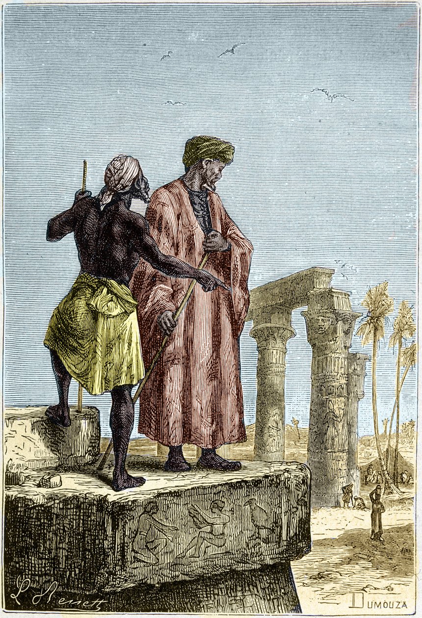 Ibn Battuta (1307-1377) en Egipto - en Descubrimiento de la tierra por Julio Verne de Unknown artist