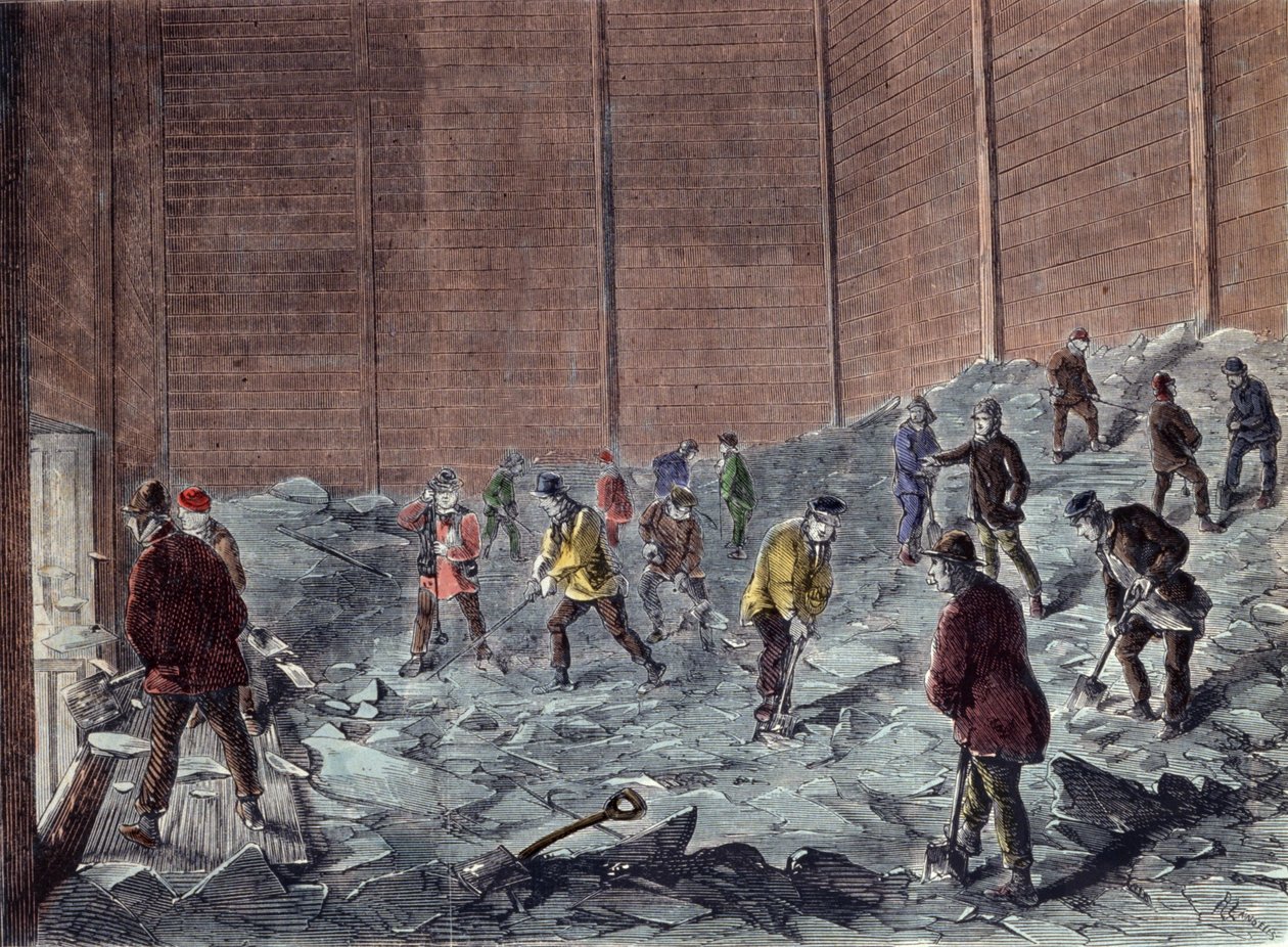 Fabricación de hielo en Chelsea: recolección y almacenamiento. de Unknown artist