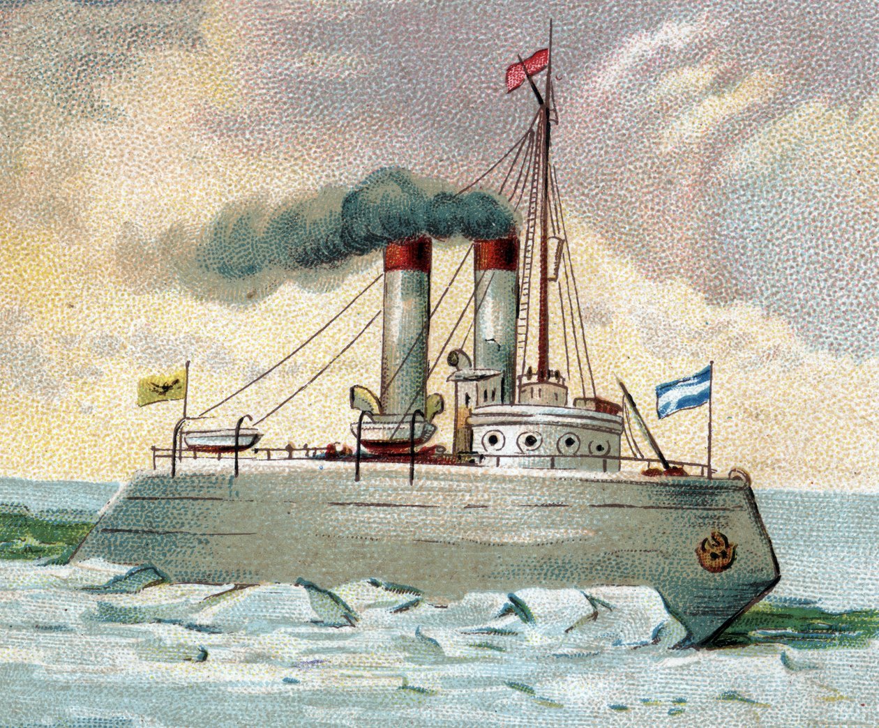 Rompehielos - Barco rompehielos (Ice Breeze) finales del siglo XIX de Unknown artist