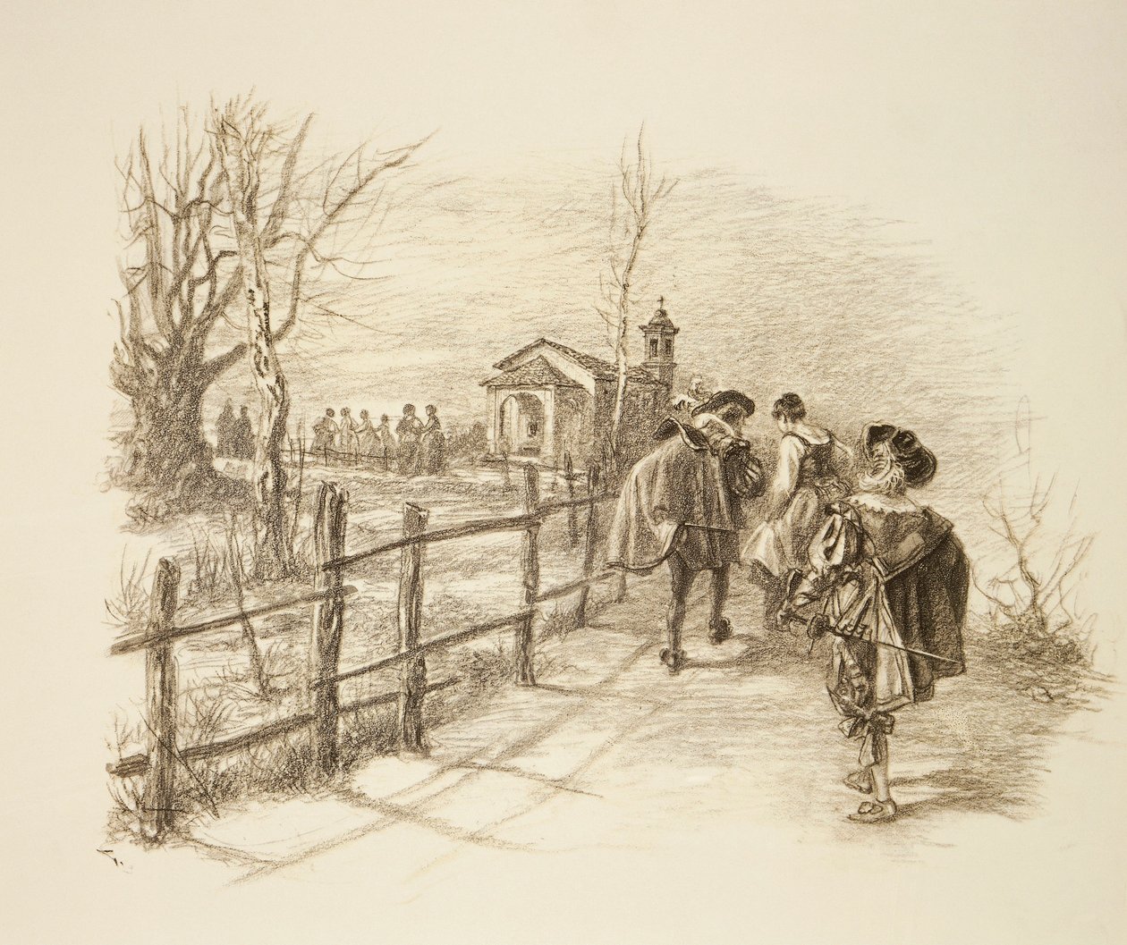 Ilustración para la novela de Alessandro Manzoni I Promessi Sposi de Unknown artist
