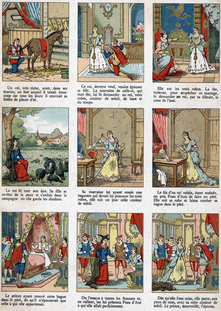 Ilustración para Piel de Asno, cuento de Charles Perrault de Unknown artist
