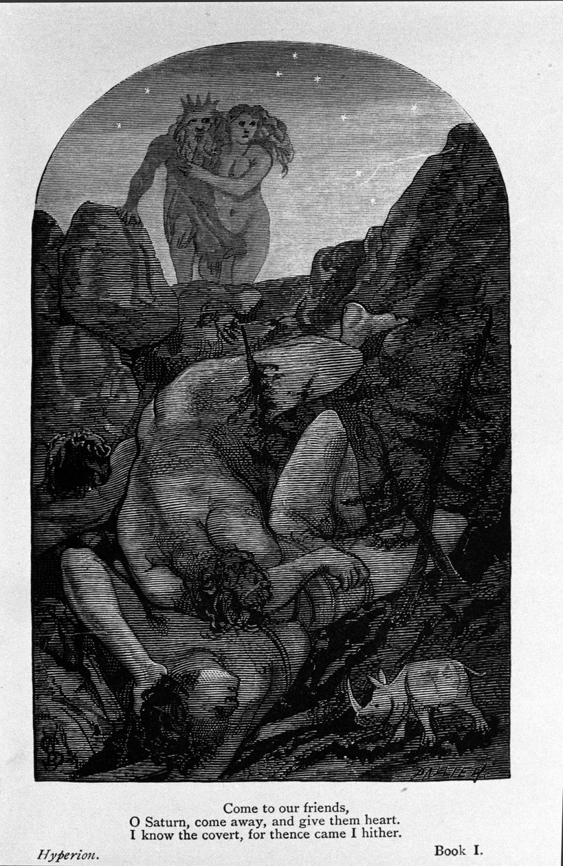 Ilustración para “Hyperion” del poeta John Keats (1795-1821) siglo XIX de Unknown artist