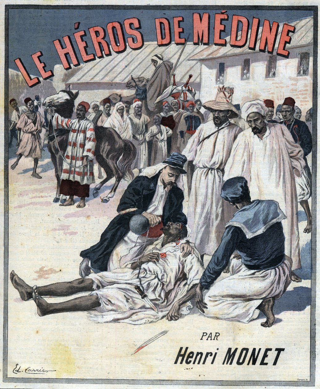 Ilustración para “Los Héroes de Medine” por Henri Monet en “Le journal des voyages” de 1898 de Unknown artist