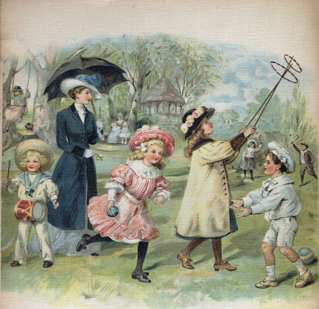 Ilustración en "La jour de Ginette et Raymond", principios del siglo XX. de Unknown Artist