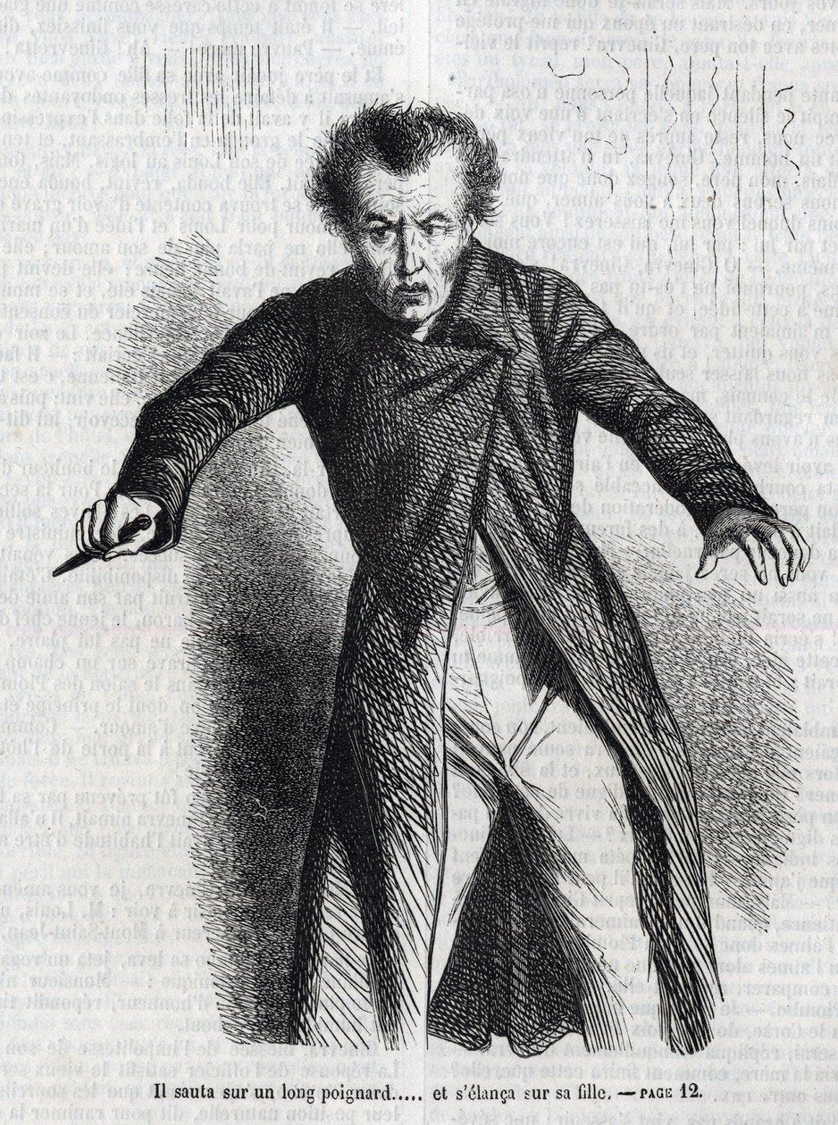 Ilustración de “La Vendetta”, novela de Honoré de Balzac (1799-1850). de Unknown artist