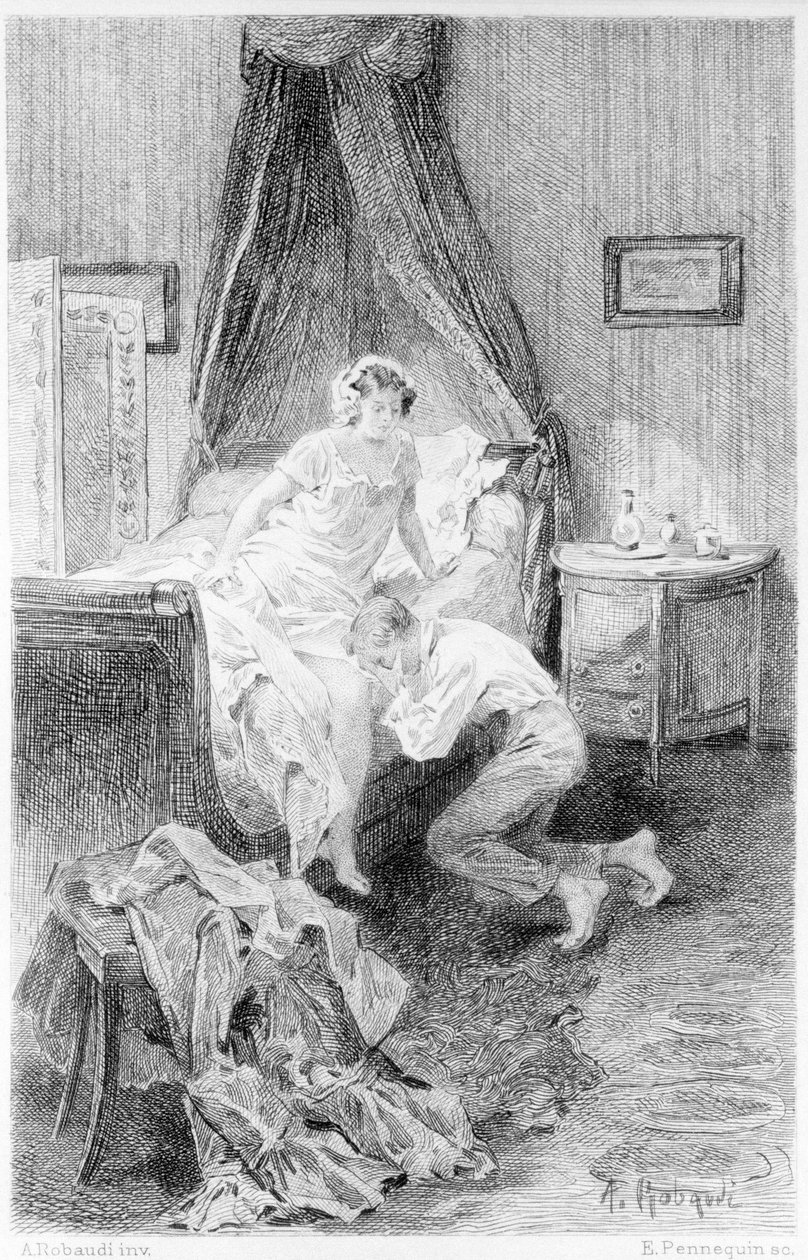 Ilustración de “Rojo y Negro” de Stendhal. 1830. de Unknown artist