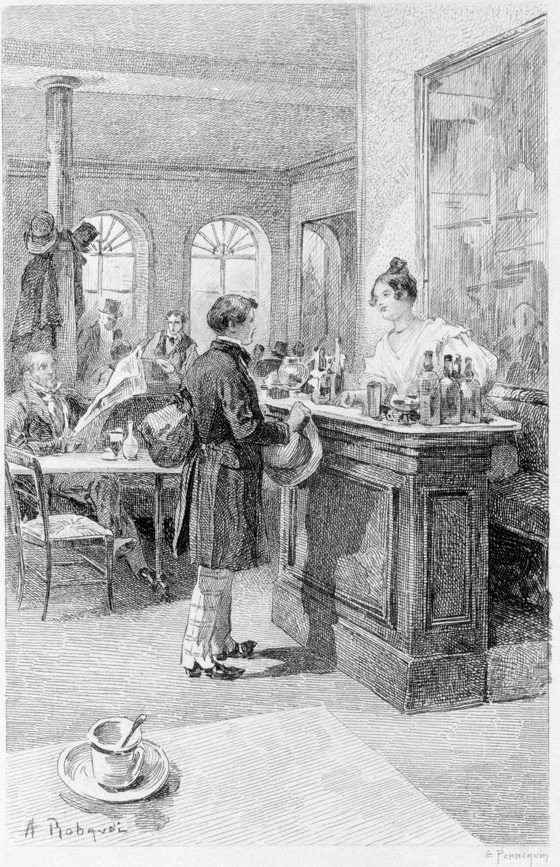 Ilustración de “Rojo y Negro”. Stendhal. 1831. Grabado de finales del siglo XIX de Unknown artist