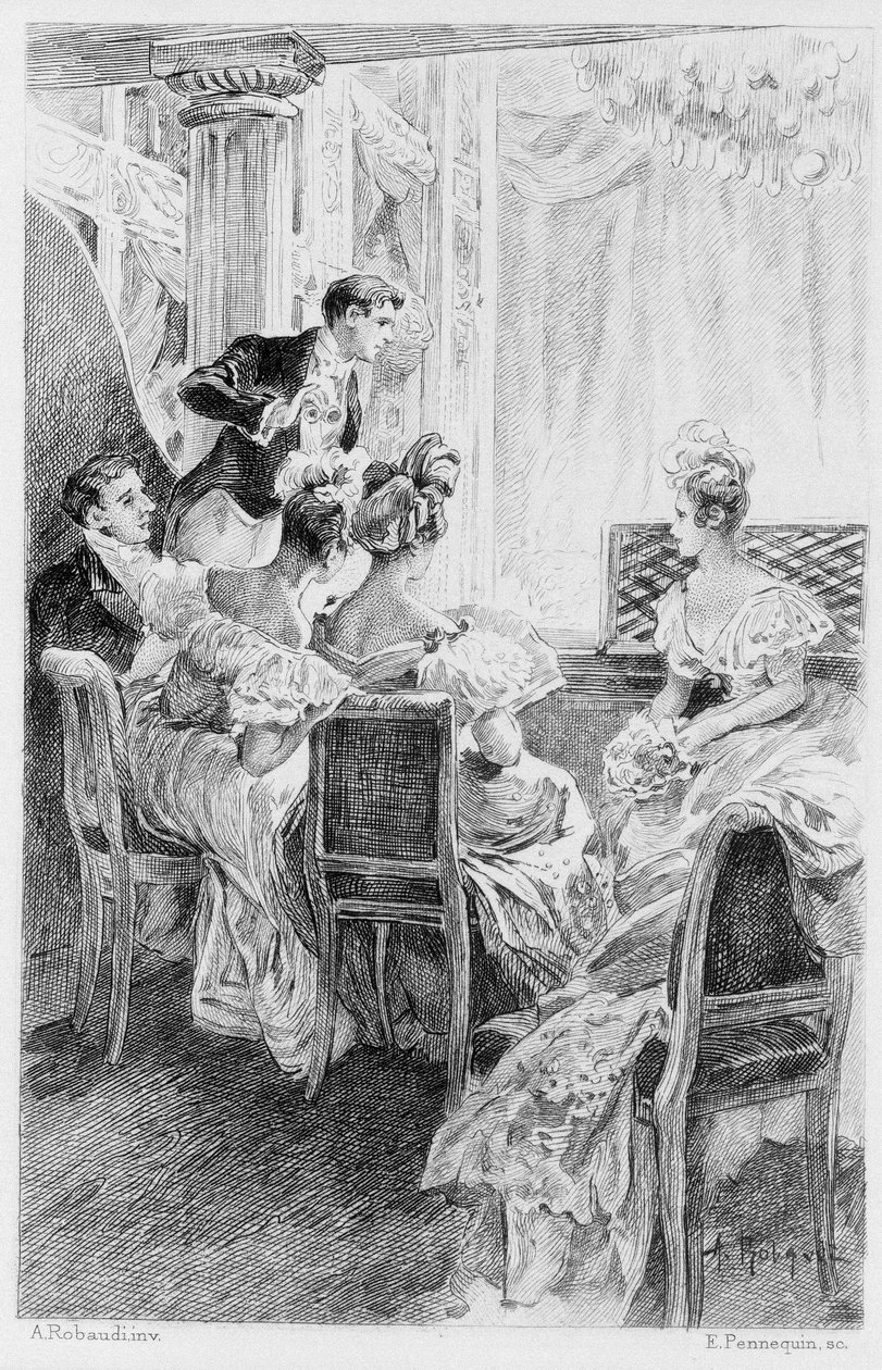 Ilustración de “Rojo y Negro” de Stendhal. 1830. Grabado de finales del siglo XIX de Unknown artist