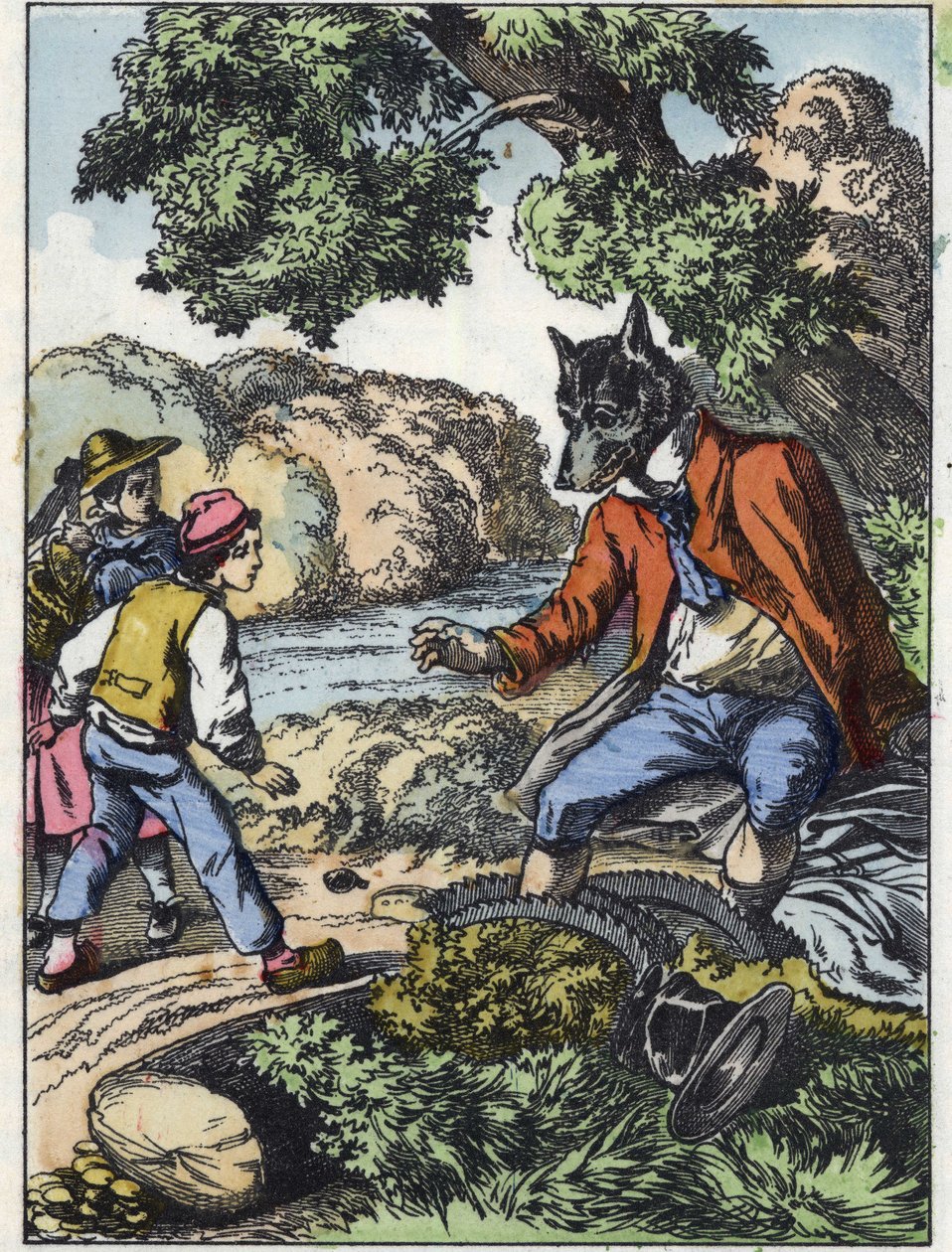 Ilustración del cuento “Buena Mamá Oveja”. En “Cuentos del hogar para los pequeños”. Grabado anónimo del siglo XIX. de Unknown artist