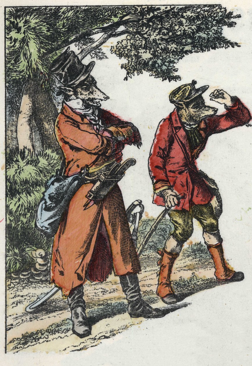 Ilustración del cuento "Buena Mamá Oveja". En "Cuentos del hogar para los pequeños". Grabado anónimo del siglo XIX de Unknown artist
