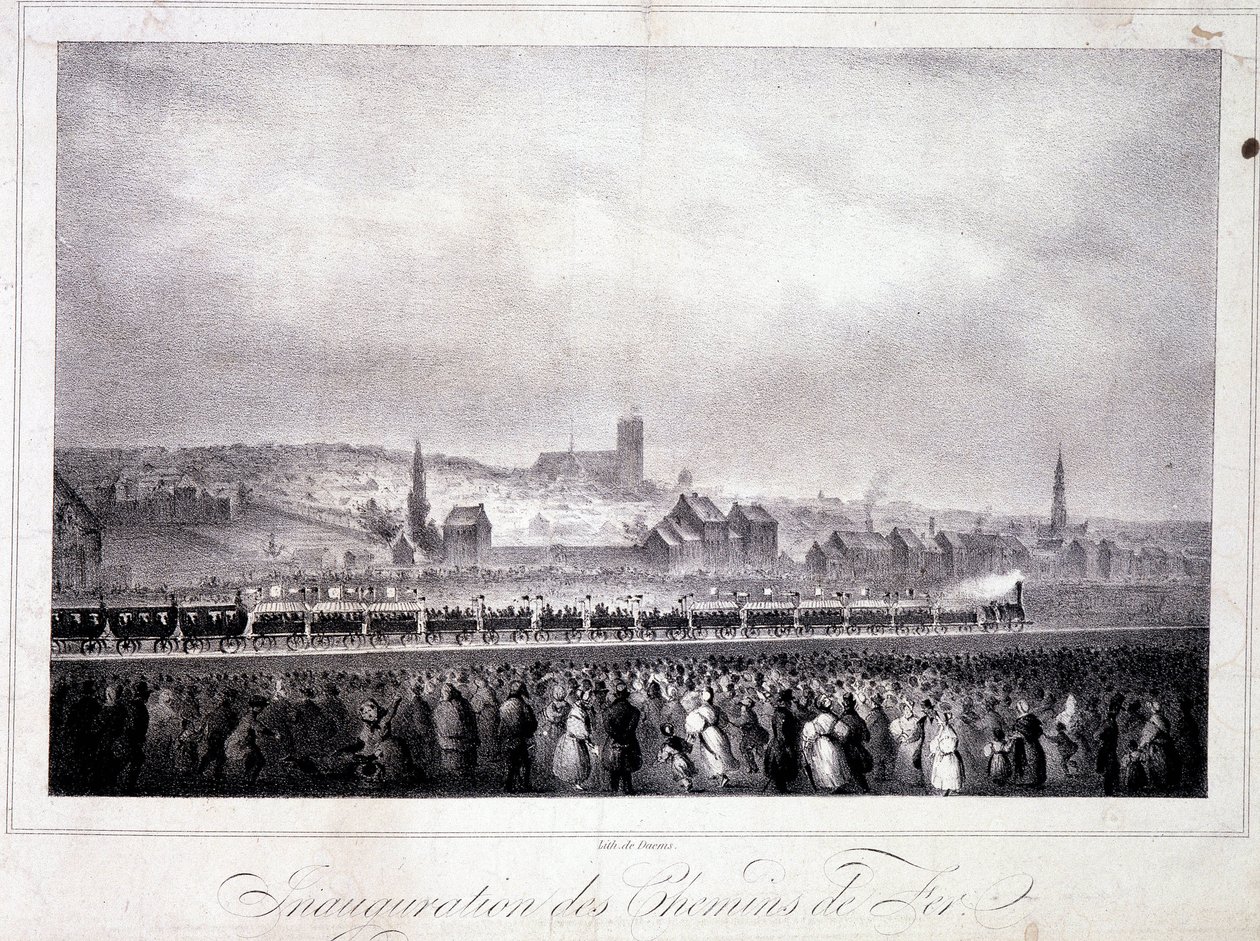 Inauguración del Ferrocarril Belga en Bruselas, 5 de mayo de Unknown artist