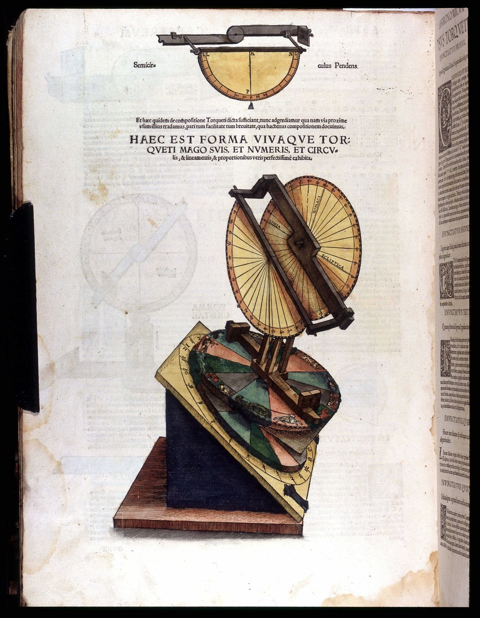 Instrumento de astronomía - en “Astronomicon caesarum”, tratado del siglo XVI de Unknown artist