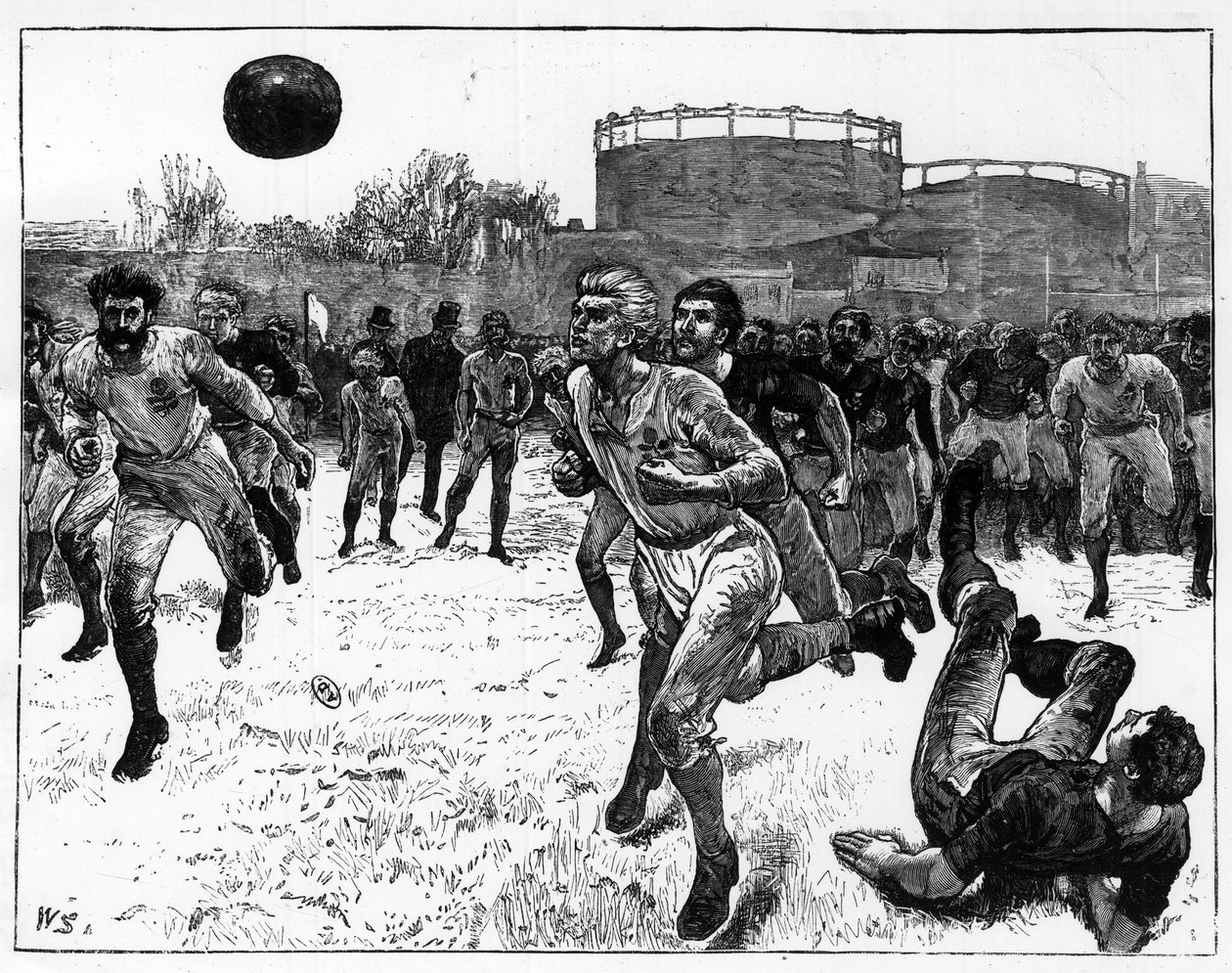 Partido internacional de fútbol entre países anglosajones de Unknown artist