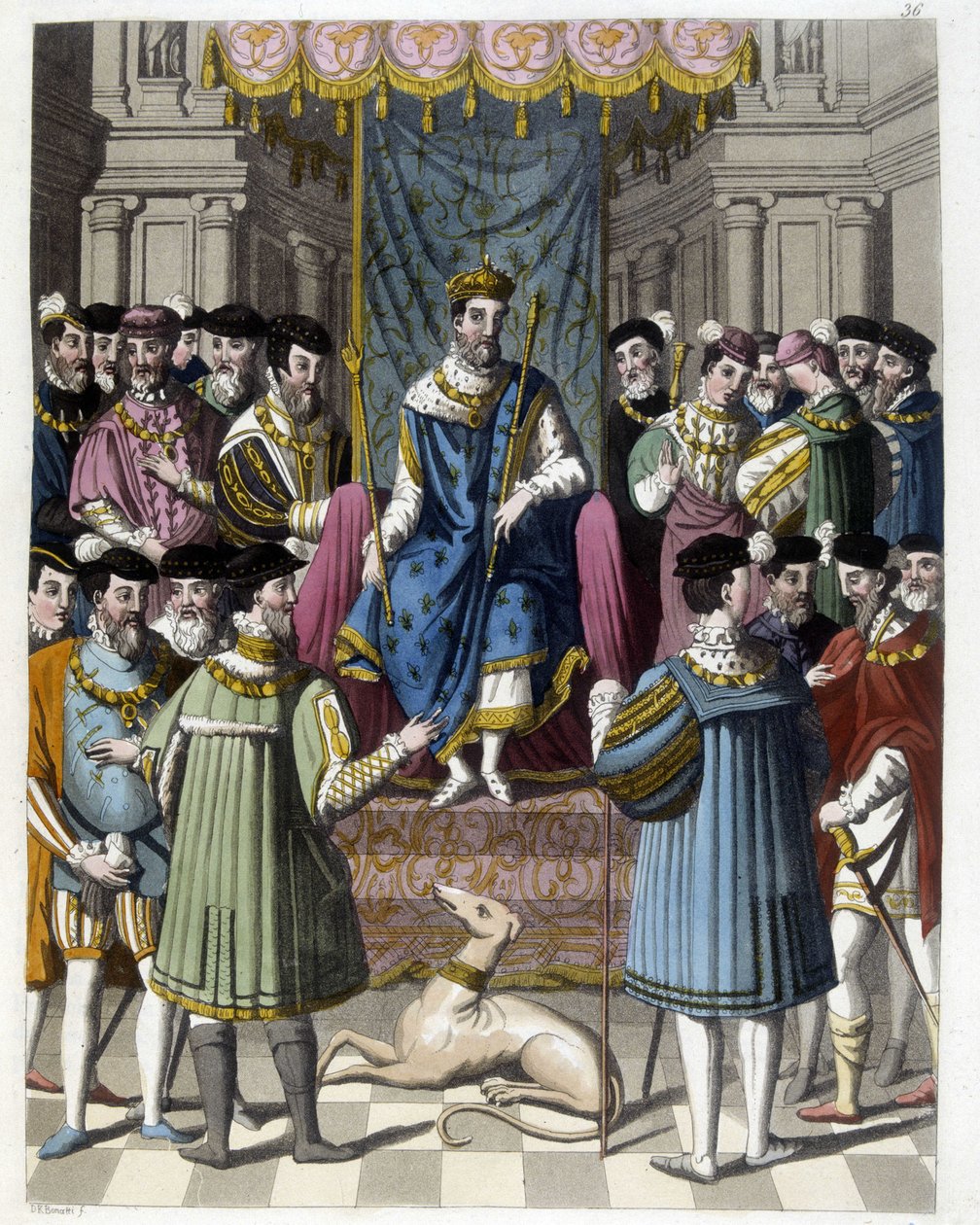 Entrevista con Francisco I (1494 - 1547) y Enrique VIII (1491 - 1547) de Inglaterra de Unknown artist