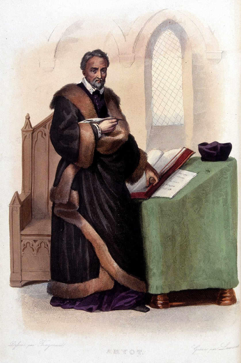 Jacques Amyot (1513-1593), humanista y escritor francés, - en "Le Plutarque français", Ed. Mennechet de Unknown artist