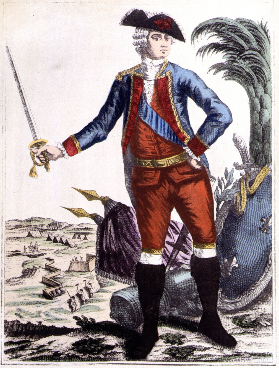 Jean-Baptiste Donatien de Vimeur, Conde de Rochambeau (1725 - 1807), Teniente General de los Ejércitos del Rey, Comandante del Ejército Francés en América de Unknown artist