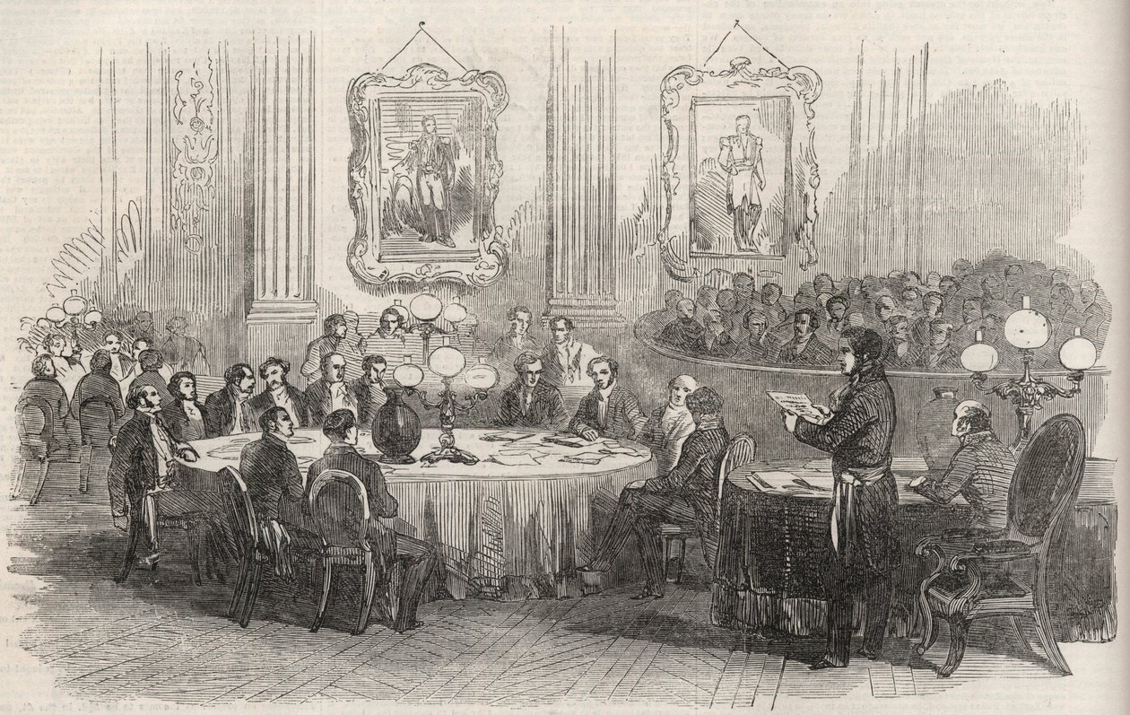 Jean-Jacques Berger (1790-1859) PREFECTO DEL SENA, proclamando LOS VOTOS PARA EL IMPERIO A LOS ALCALDES DE LOS ARRONDISSEMENTES, PARÍS de Unknown artist